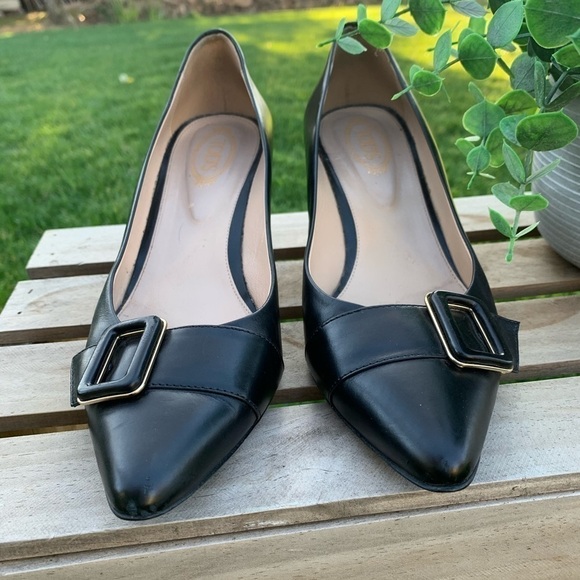 TOD’S Black Leather Shoes with Buckle | Size 38 EU / 7.5 - 8 US - Picture 13 of 14